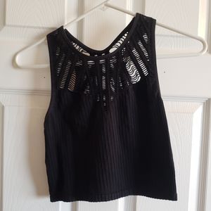 Express OneEleven Black Crop Top M